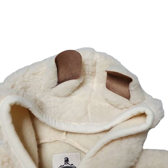 Coldbreaker wool pile animal ear hood full zip winter vest - Picture 5 of 6